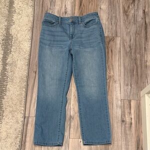 St. John's Bay Light Blue Straight-Leg Women's Jeans